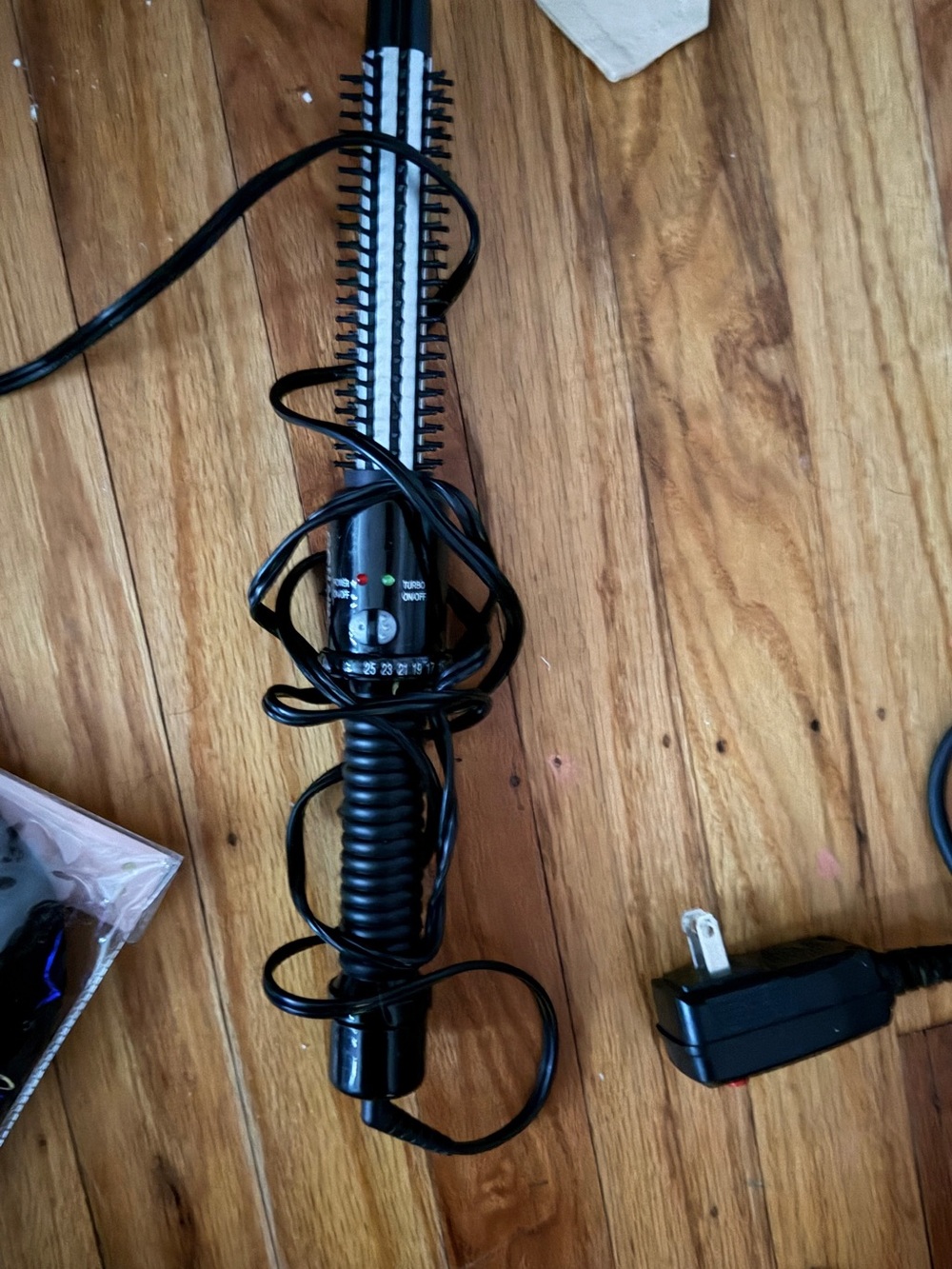 Black Electric Heated Round Brush - Black